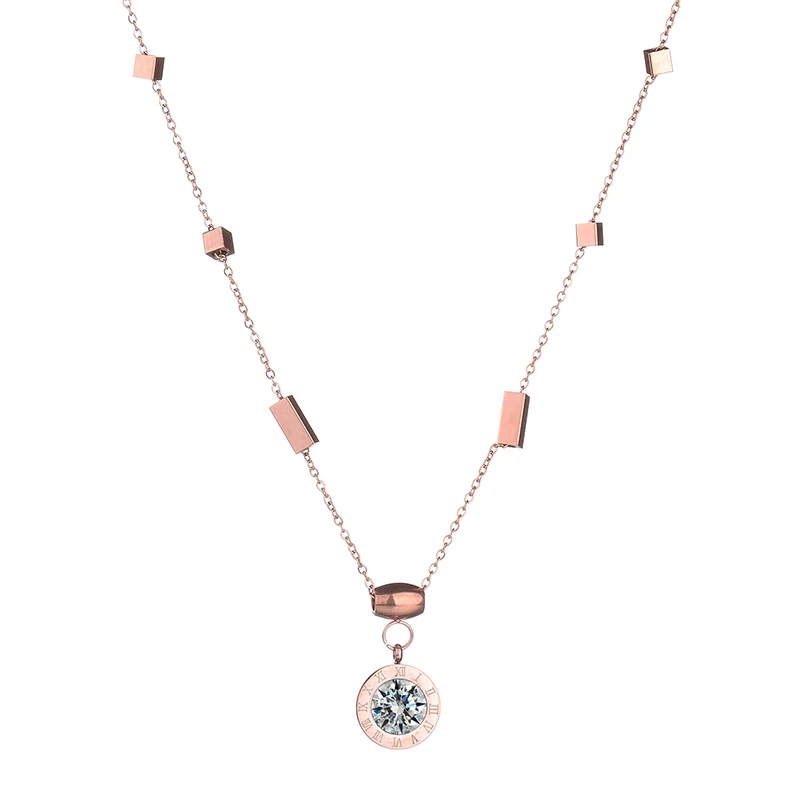 Женское колье с римскими цифрами ELSEMODE простые вечерние ожерелья кулоном из