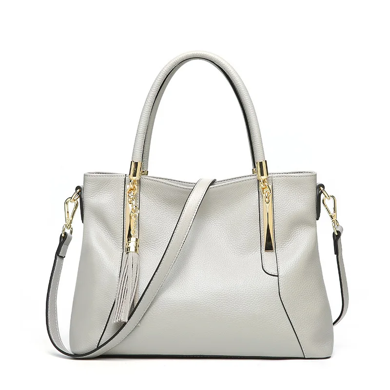 gray women bag BRIGGS, натуральная кожа, роскошные сумки, женские сумки, дизайнерские, тоут, бизнес, настоящая кожа, на плечо, сумка-мессенджер, женские ручные сумки - Цвет: gray women bag