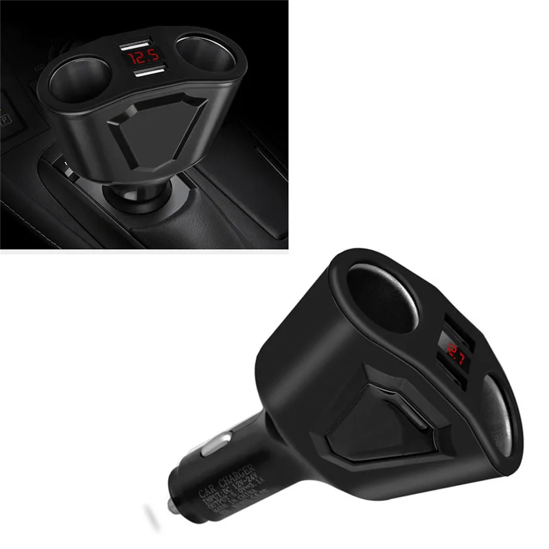Новый дополнительный цвет 120W 3.1A двойной USB Автомобильное зарядное устройство и 2