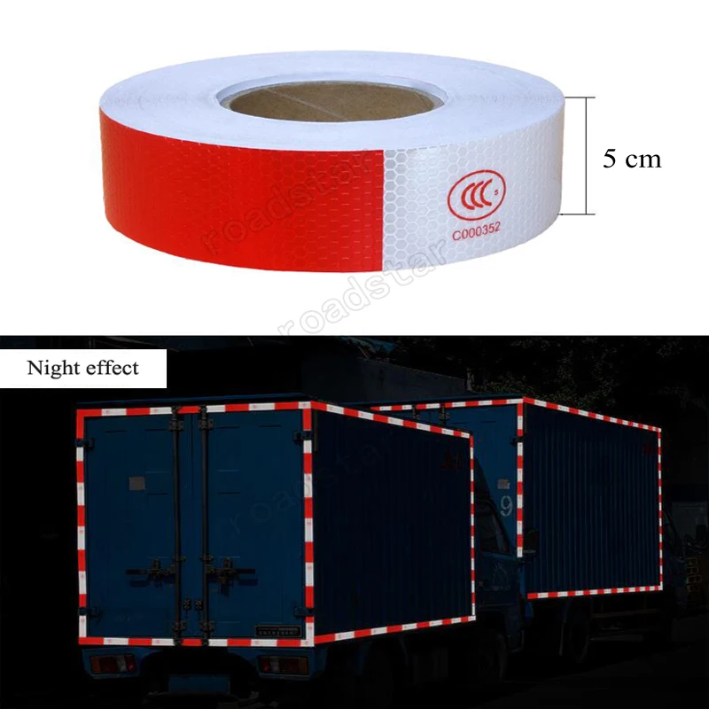 

5cmX10m Reflective truck body stickers for car or reflective safety sign for Site free shipping