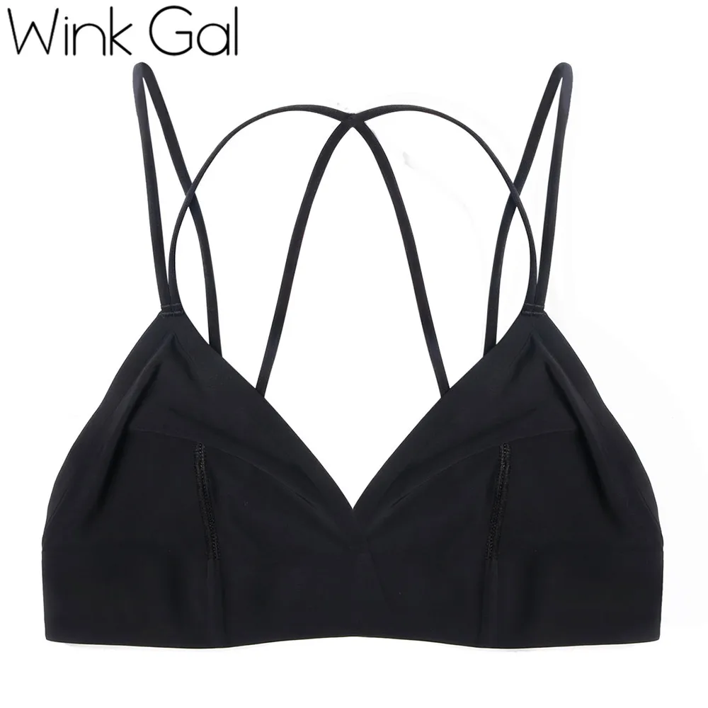 Wink Gal 2018 Однотонный женский бюстгальтер мягкий пуш ап на бретельках интимное