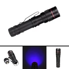 Светодиодный УФ фонарик светильник 395nm фиолетовый ультрафиолетовый светильник черный светильник Портативный масштабируемый УФ-фонарь лампа AA 14500 Батарея в комплект не входит