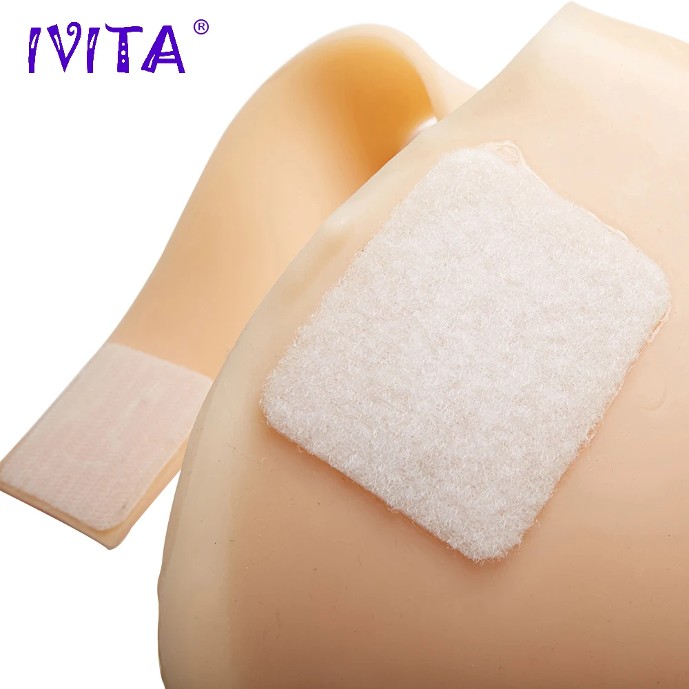 Силиконовая молочная форма IVITA 4100 г бежевые поддельные груди для трансвеститов