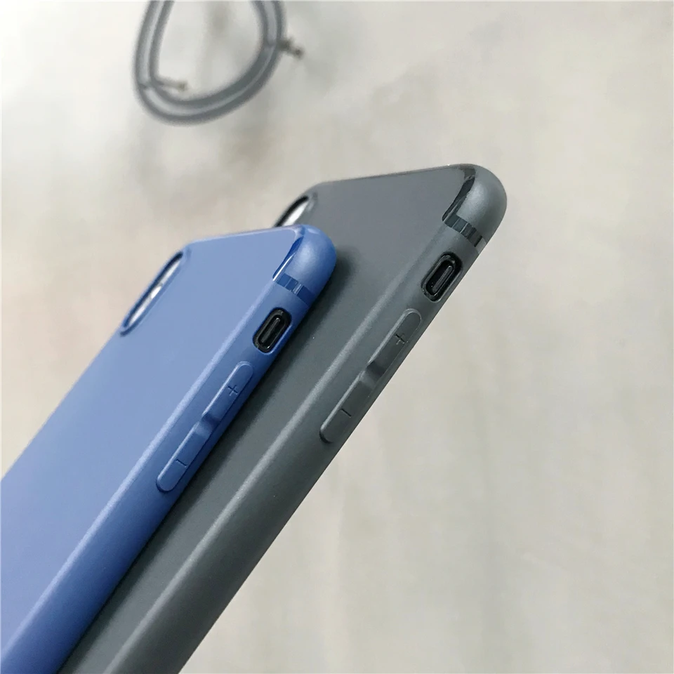 Матовый Силиконовый чехол для iphone XR XS MAX X 7 8 Plus SE 5 5S 6 6s samsung Galaxy S9 S8 S7 Edge Note 9 Mate