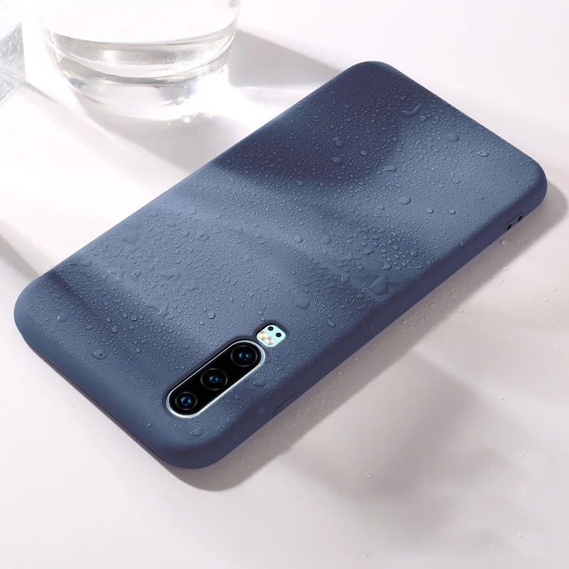Blue For Huawei P20 lite Case Shockproof Liquid Silicone Case For Huawei P20 L ite Lte Pro P Smart Z Case Cover - Цвет: Blue