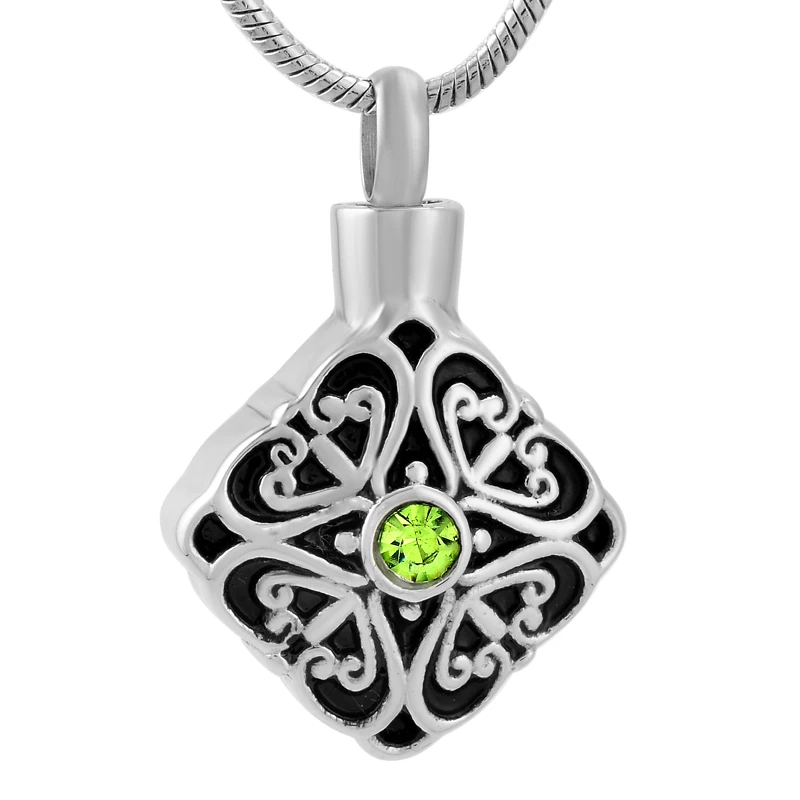 IJD9606 горячая Распродажа Pet/человеческого пепла Keepsake Jewelry 316L нержавеющая сталь в