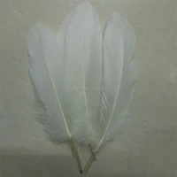 200pcslot6 8inches 15 20cm ivory cream goose satinettes feathershat trimmingfeathers for millineryfascinatorscrafts