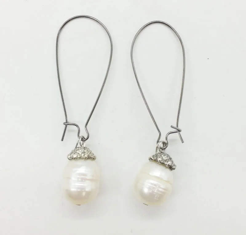 2019 # совершенно новый! Серьги с пресноводным натуральным белым жемчугом. Ручная