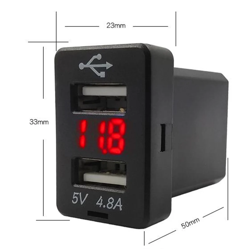 4.8A 12 24 в двойной USB разъем зарядное устройство адаптер питания розетка