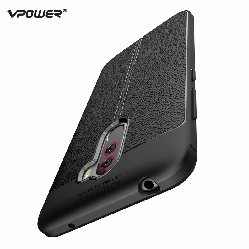 Чехол для Xiaomi Pocophone F1 Vpower Lichee противоударные мягкие чехлы из ТПУ телефонов на