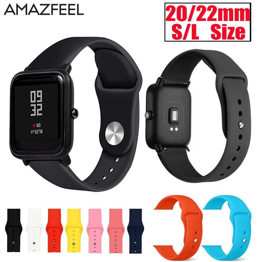 Силиконовый ремешок для часов Huami Amazfit Bip браслет на запястье ремешок для часов браслет для amazfit pace stratos gtr 47 мм ремни