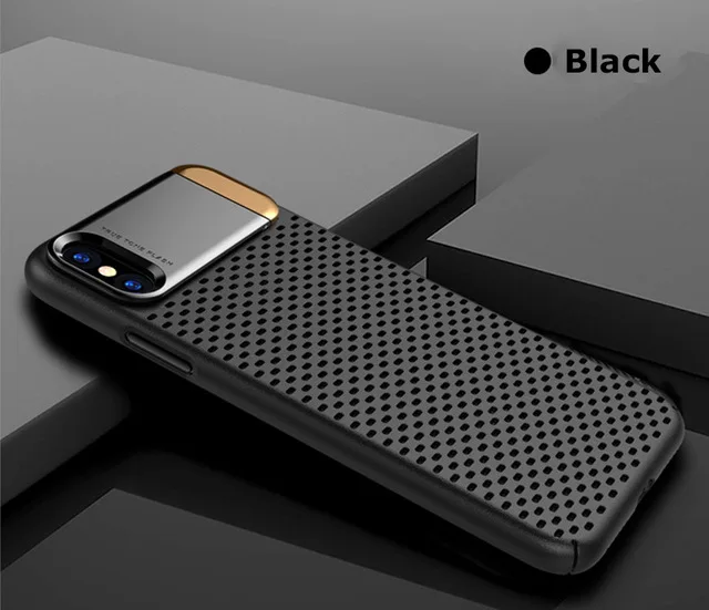 Жесткий Чехол для iPhone X 10 Чехол ультра тонкий Подставки противоударный чехол для iPhone X 10 Крышка - Цвет: black