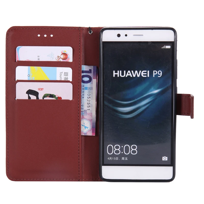 Флип-кошелек для Huawei P9 P 9 подходящий чехол Женский телефона с отделением карт