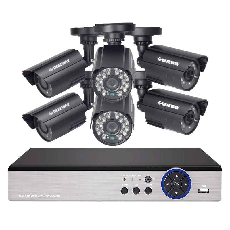 Камера видеонаблюдения DEFEWAY 8 каналов 1200 ТВЛ 720P HDMI AHD DVR горячая распродажа|video