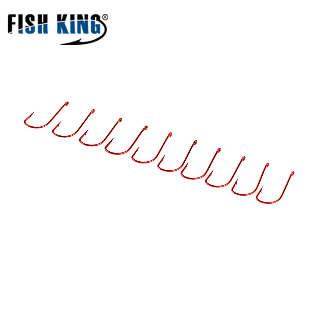 FISH KING 50 шт. рыболовный крючок SODE колючий рыболовный крючок из высокоуглеродистой стали изогнутый байхолдер рыболовные снасти AD острый Кольчатый крючок для ловли карпа