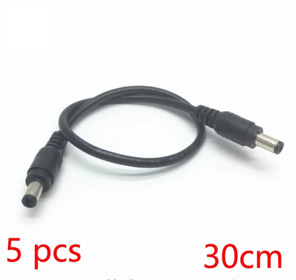 5 шт. 22AWG прямой двойной штекер постоянного тока 5*2 мм удлинитель адаптер питания