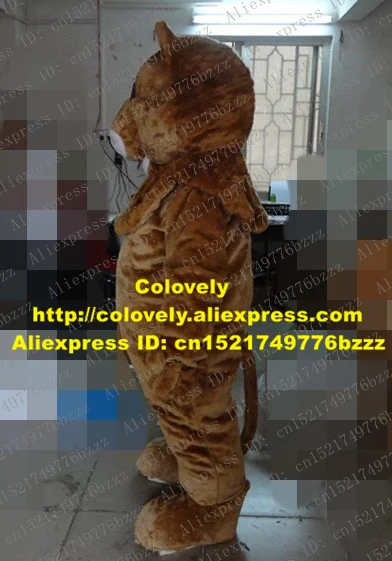 Ярко-коричневый костюм-талисман льва Mascotte львица симбалион Симба Леон взрослый с