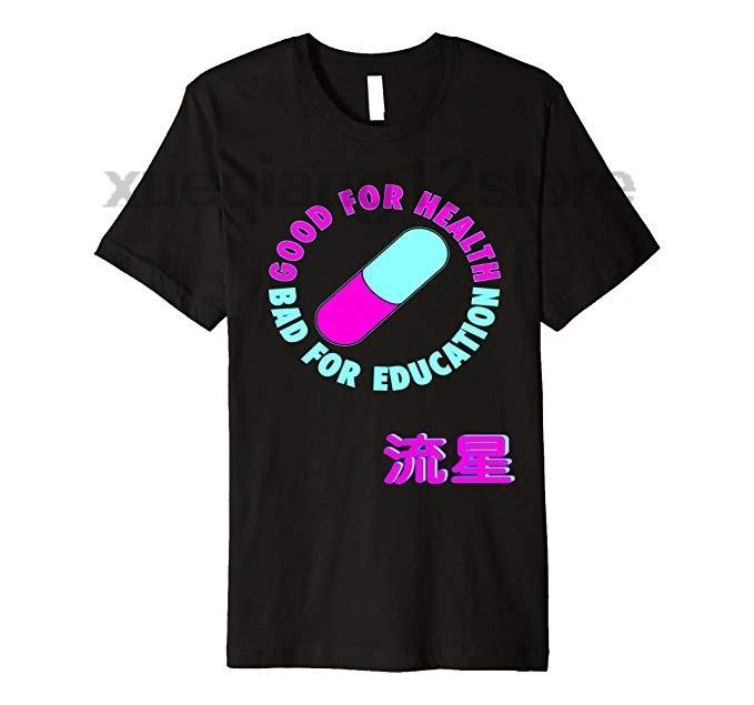 Vaporwave Футболка 80 х таблетки японский аниме футболки со слоганами|Мужские