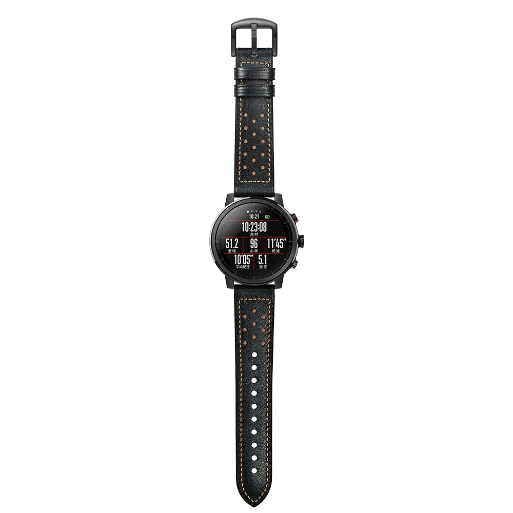 22 мм спортивный ремешок для часов Huami Amazfit 1 2 натуральная кожа с силиконовым ремешком для часов huawei Watch 2pro браслет для samsung S3