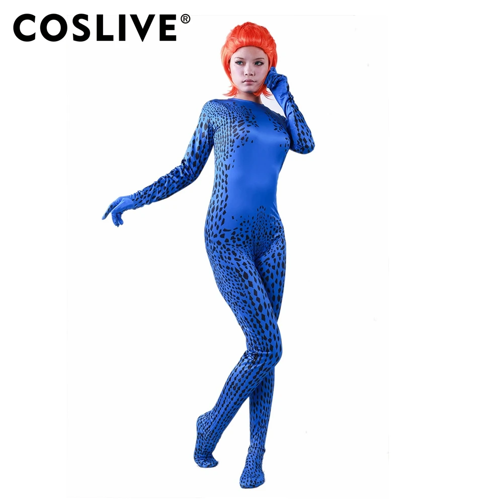 Coslive X-Для мужчин Mystique комбинезон платье леди пикантные праздничный костюм
