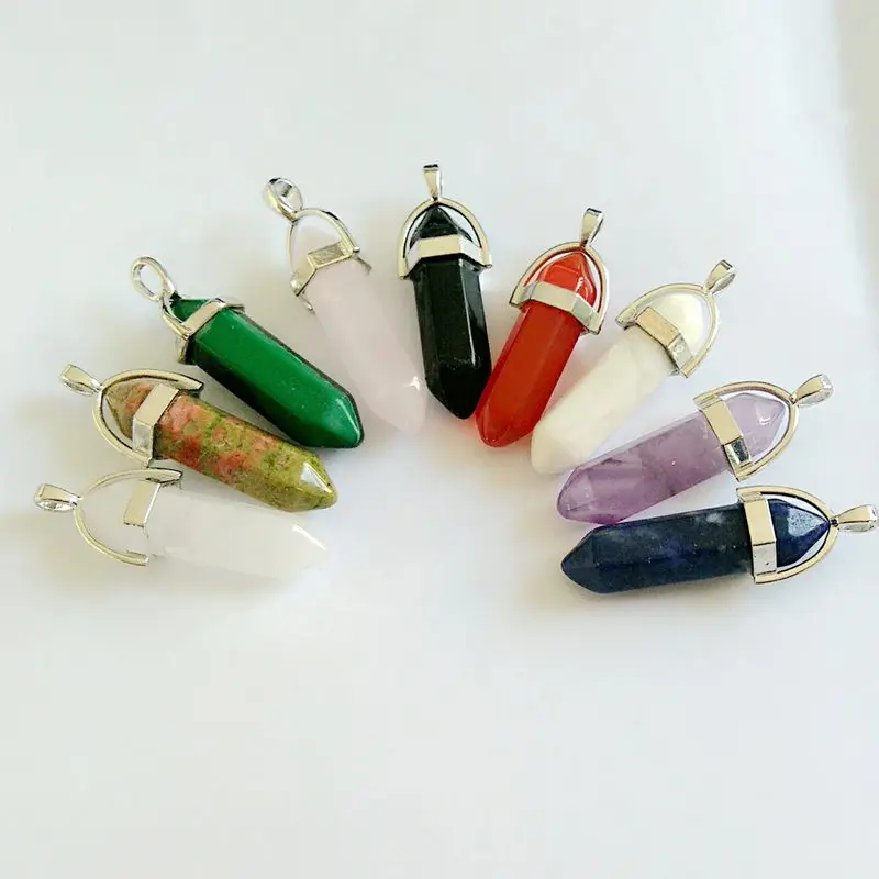 Reiki исцеляющий камень кулон пуля Духи Кристалл ожерелья подвески модное bijoux