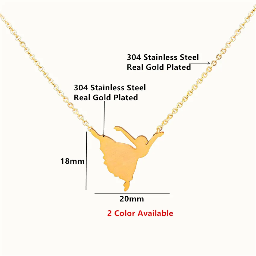 Великолепная сказка золото Цвет заполненные Bijoux Femme Нержавеющая сталь Танцы