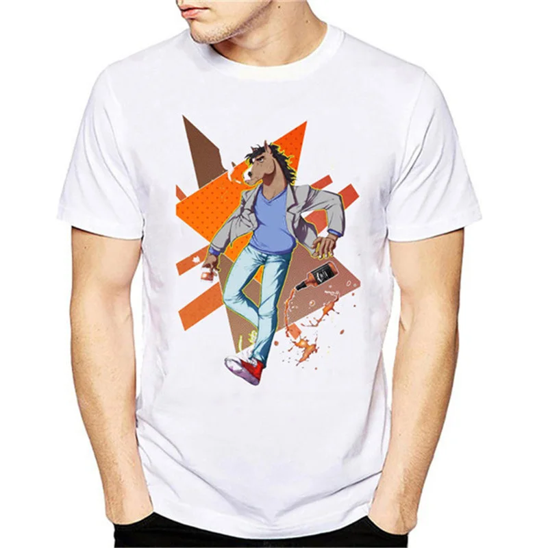 Аниме Рик Морти футболка Для мужчин прохладный ТВ топы футболки пара Geek Конь