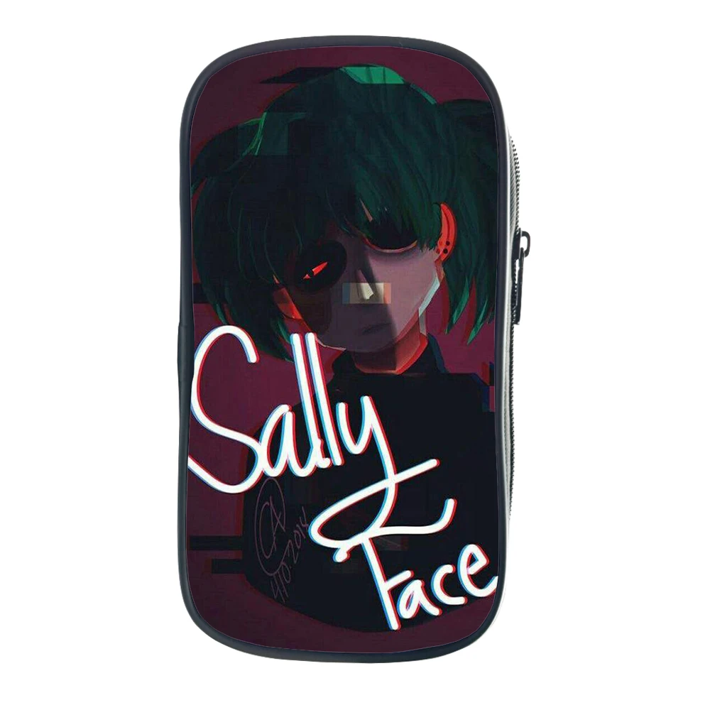 Чехол для карандашей Sally Face, сумки для студентов, милая вместительная сумка для карандашей для детей, мальчиков и девочек, повседневные школьные принадлежности, канцелярский чехол s