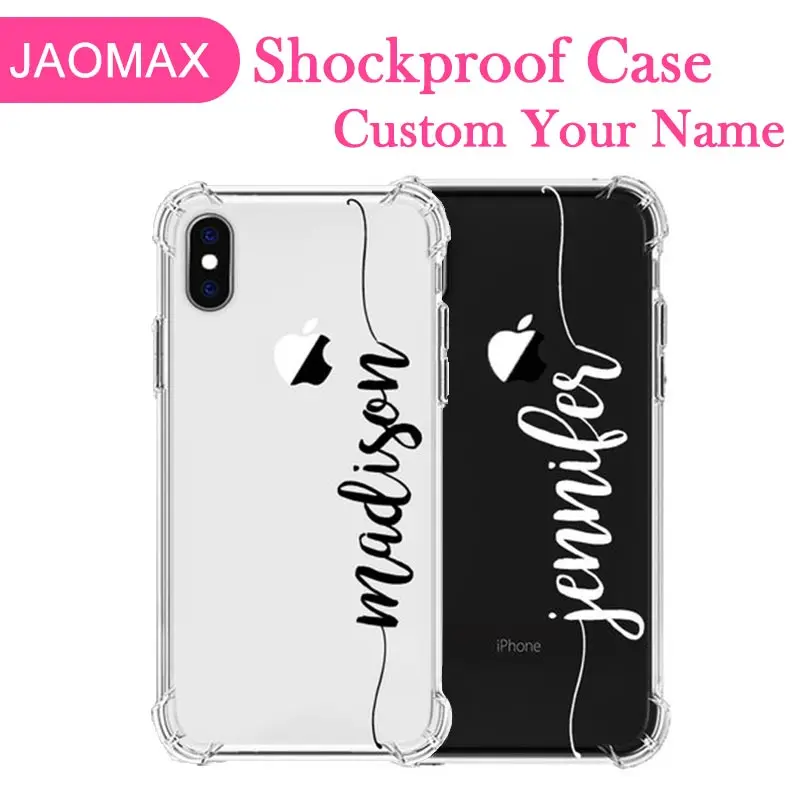 Jaomax противоударный Броня прозрачный настраиваемый чехол для телефона iPhone 11 Xs Max 6 7 8 Plus Xr защита задней крышки Capa Fundas