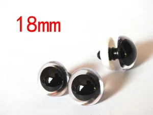 Прозрачные пластиковые безопасные глаза 18 мм для Мишки Тедди, куклы, животных, марионетки, поделки-50 шт.