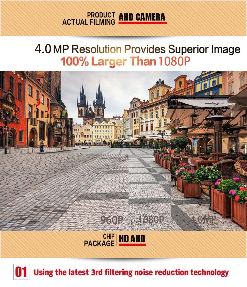 HD AHD 4MP камера широкоугольная Дополнительная металлическая купольная Антивандальная камера видеонаблюдения 24 массива ИК
