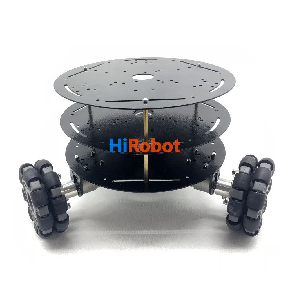 3WD круглый Топ автомобиль с 100 мм Omni колеса рама из нержавеющей стали мотор