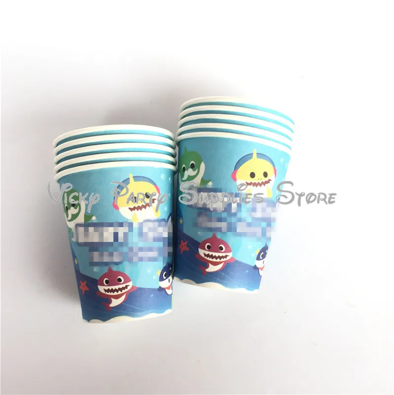 73 шт./лот Baby Shark одноразовые посуда набор мультфильм Рыба Морской тема День