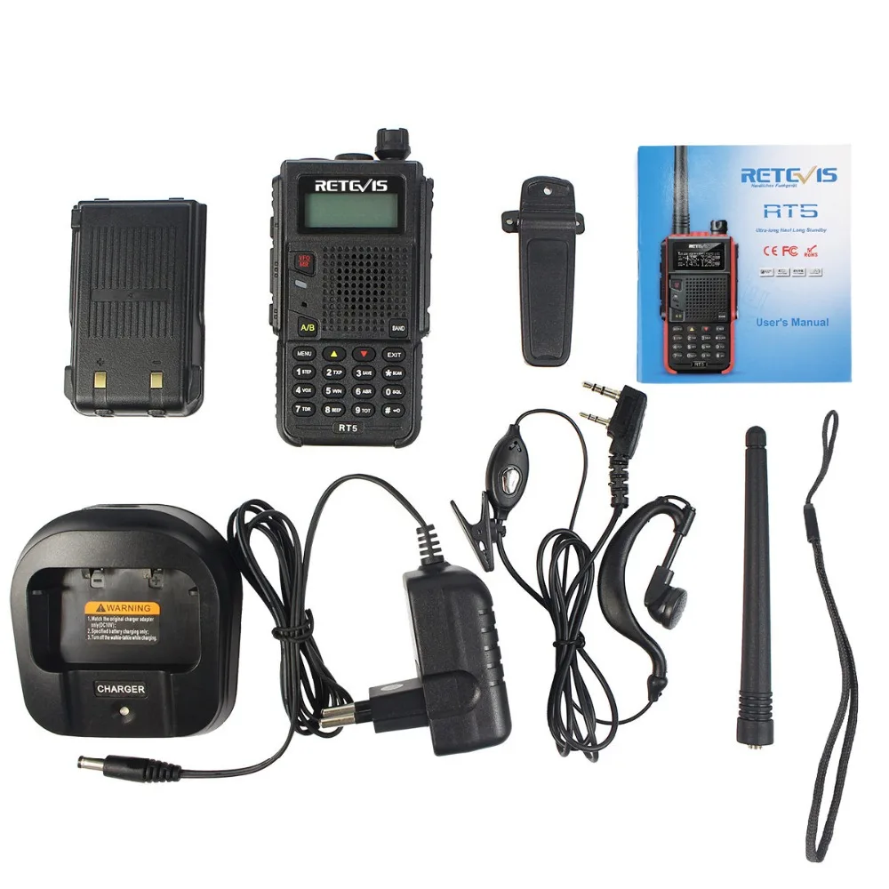 Рация Retevis RT5 7 Вт 2 шт. два диапазона VHF + UHF 136 174 400 520 МГц Любительский радиоприемник