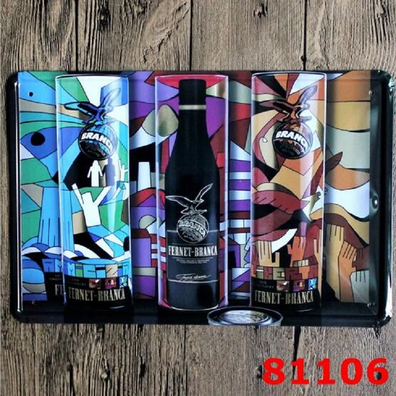 Retro Vintage Beer Bar Placa Decorativa Ricard Signs Damm Metal Crafts Iron Sheet Painting Placas Decorativas Sign | Дом и сад