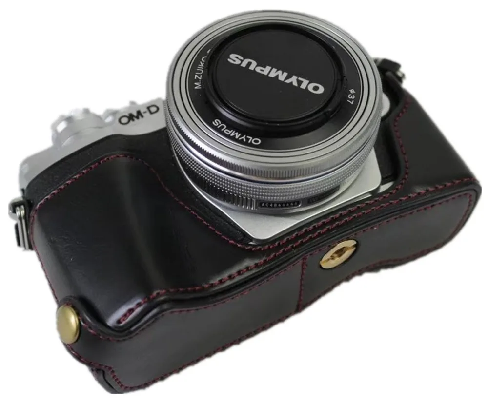 PU Leather Half Case Grip for Olympus OM-D OMD E-M10 Mark III EM10III EM10 M3 Camera | Электроника