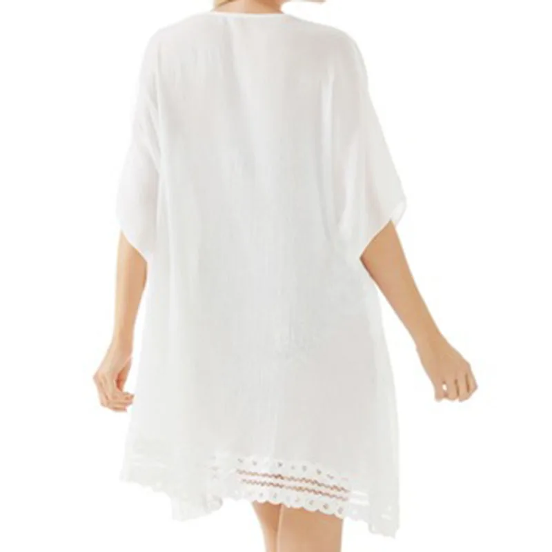 2019 сплошной цвет Новый шифоновый сморщенный Хлопковый Край свободный пляжный