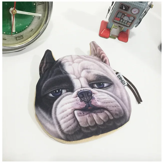Бесплатная доставка! 1 партия = 8 шт.! Сумка для монет Fierce dog/маленький кошелек в