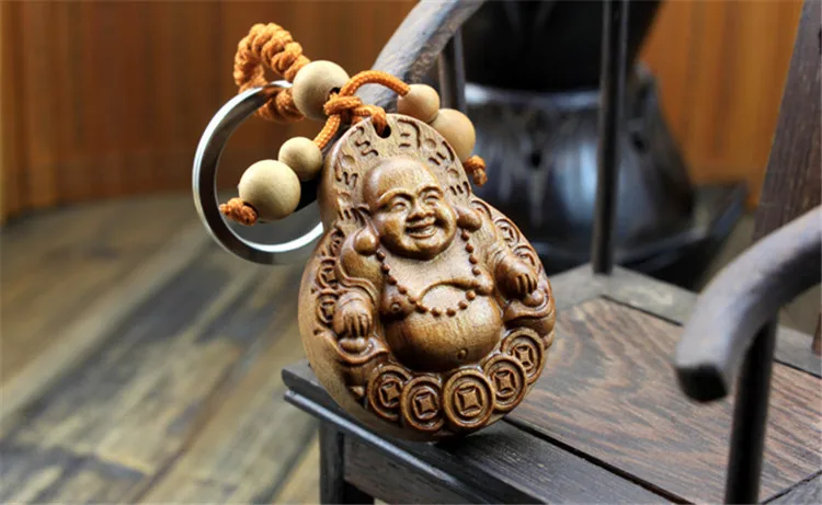 1 шт. горячая Распродажа розовый резной брелок Будда Кулон счастливые украшения