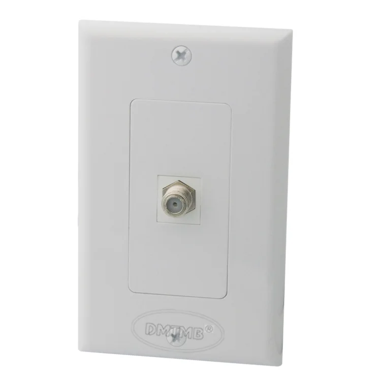 

1 Gang F head TV wall plate with female to female connector