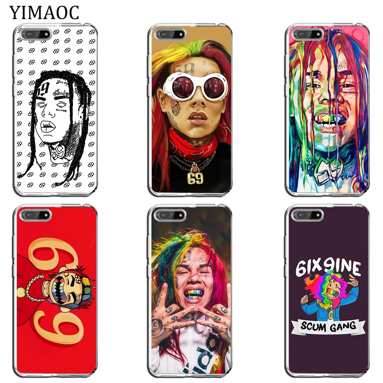 YIMAOC хоп рэппер Tekashi 69 6ix9ine тонкий мягкий чехол для Huawei Y7 Y6 Y9 Prime 2018 Honor 20 10 8 8C 8X 9X 9 Lite 7X