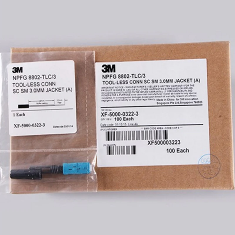 200 шт./лот 3 м NPFG 8802-TLC/3 SC UPC 3,0 оптоволоконный быстрый разъем/3 м 8802 FTTH быстрый разъем