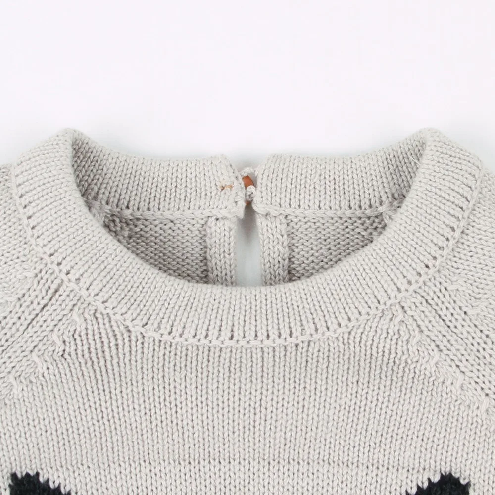 Одежда для новорожденных; Bebes Bodysuit Весенняя одежа для малышей, комплекты для девочек Забавный комбинезон в виде животных лиса вязаный свитер для маленьких мальчиков Боди Топы с длинными рукавами, детская одежда