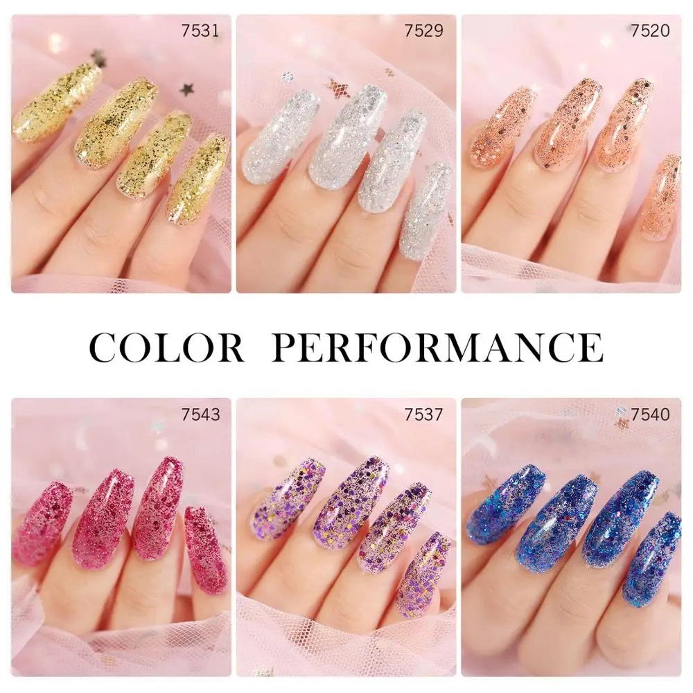 Azure Beauty розовый блеск светодиодный Гель лак блестящий Гибридный для ногтей