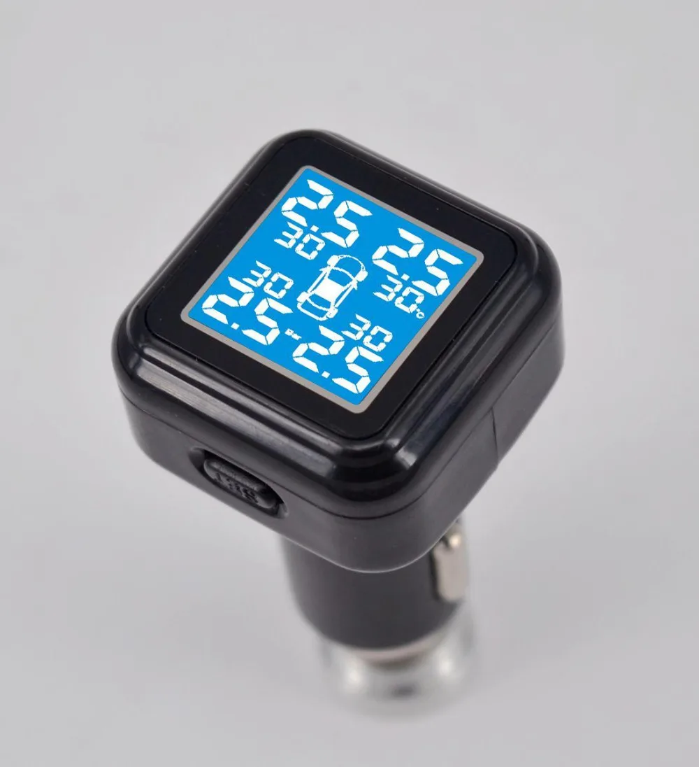 Smart Car TPMS Tire Pressure Monitoring System cigarette lighter Digital LCD Display Auto Security Alarm Systems Tyre | Автомобили и