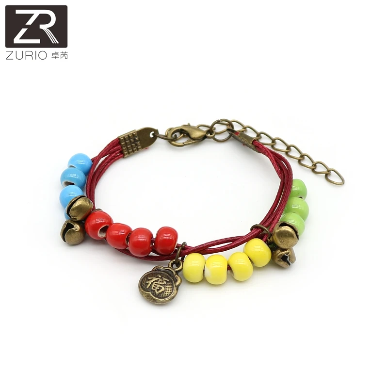 Zurio медный маленький кот керамические браслеты для женщин подарок ручной работы