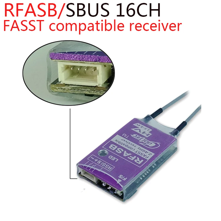 Cooltech RFA04A R6008 R7008HV SBUS Futaba Fasst 2,4G совместимый приемник 8ch 6EX T8FG T10C T12FG 14SG 16SG 16SZ 18SZ 18MZ 4PK