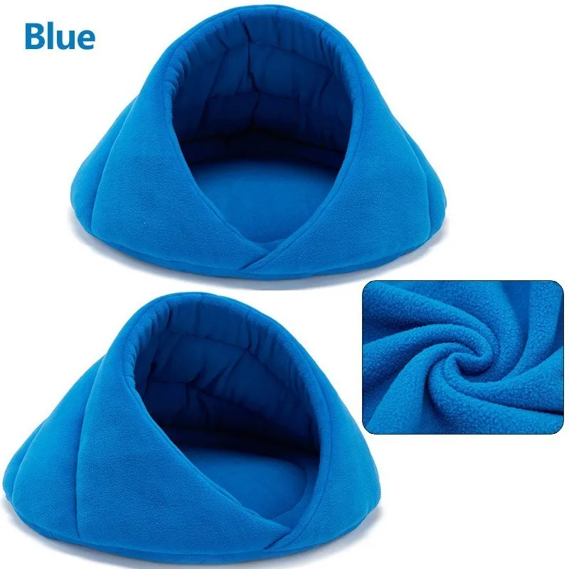 blue Теплая кровать для собак, домик для собак, кошек Hondenmand, подходит для кошек, собак, домик для маленьких кошек, щенков, больших кошек, собак, плюшевый питомник D30 - Цвет: blue