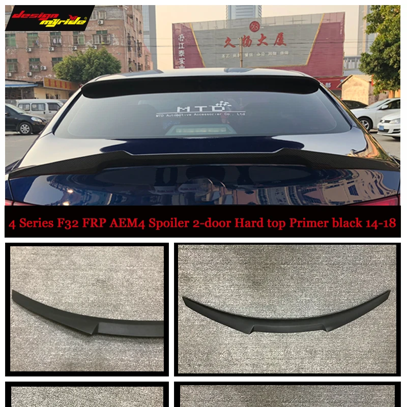 F32 задний спойлер заднее крыло AEM4 Стиль FRP грунтовка черный для BMW Задняя Крышка