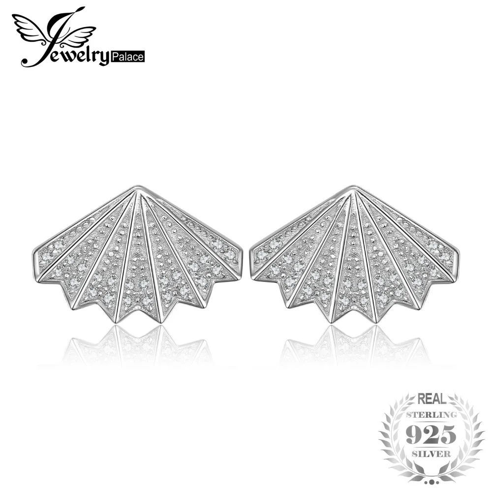 JewelryPalace веер 0.2ct кубического циркония серьги серебро 925 Изящные ювелирные подарок